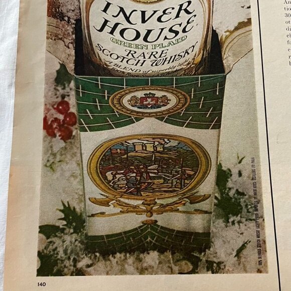 1971 Inver House Scotch Whisky Ad Partial Page Print Vintage u Original Christma - Picture 3 of 3